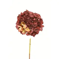 COREL - Hortensia Roja 50cm Artificial - Estilo Natural para Interiores y Vitrinas