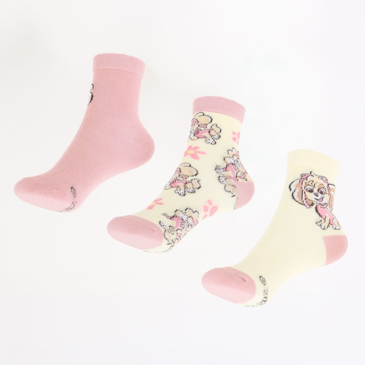 PAW PATROL - Tripack Calcetines Niña Rosado Skye Paw Patrol