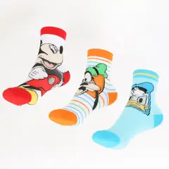DISNEY - Tripack Calcetines Niño Blanco Mickey Donald & Goofy