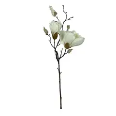 COREL - Magnolia Blanca 50cm Artificial - Estilo Natural para Interiores y Vitrinas
