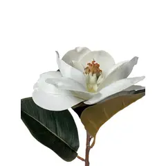 COREL - Magnolia Blanca 74cm Artificial - Estilo Natural para Interiores y Vitrinas