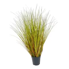 COREL - Pasto Con Caída Verde 90cm Artificial - Estilo Natural para Interiores y Vitrinas