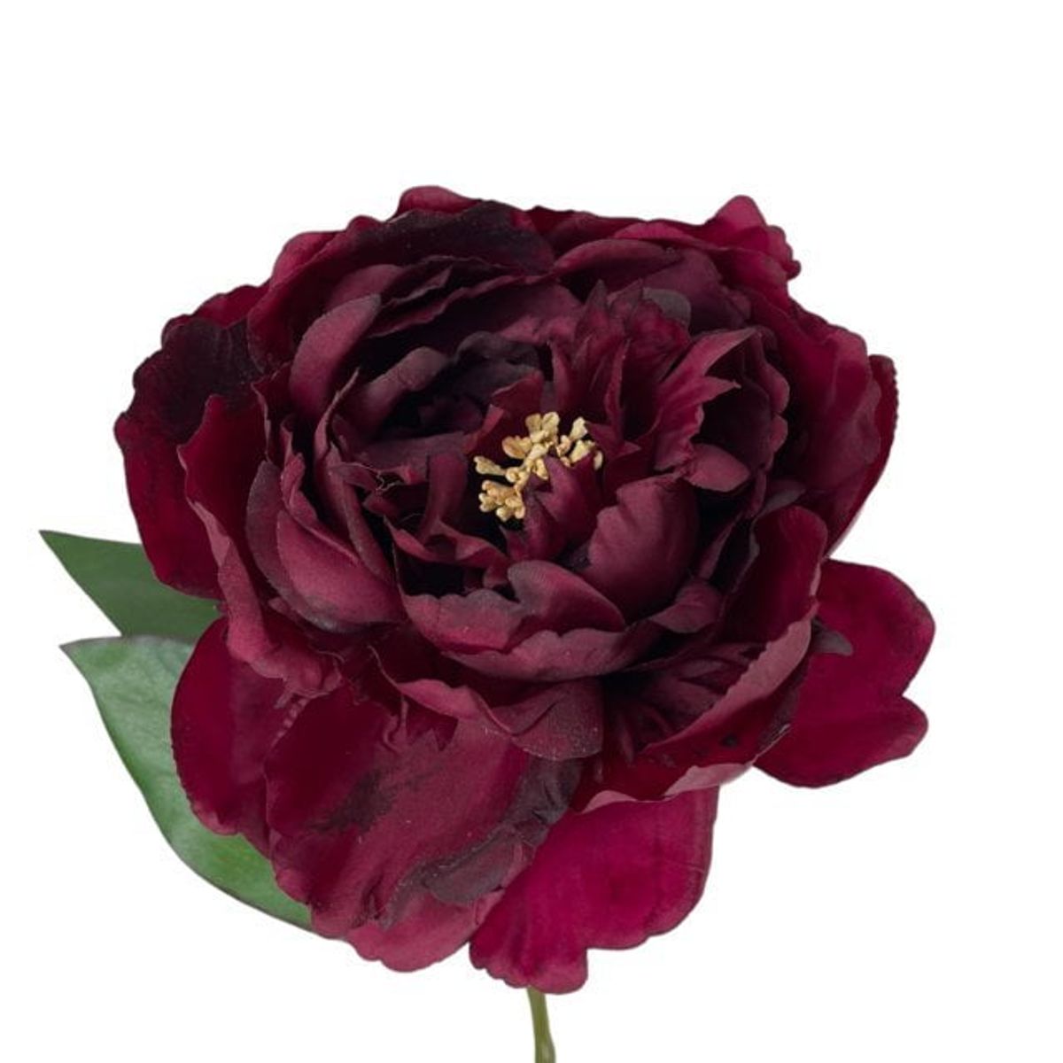 COREL - Peonía Burdeo Simple 45cm Artificial - Estilo Natural para Interiores y Vitrinas