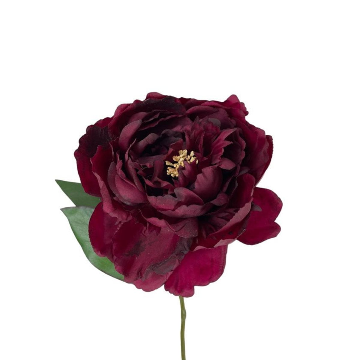 COREL - Peonía Burdeo Simple 45cm Artificial - Estilo Natural para Interiores y Vitrinas