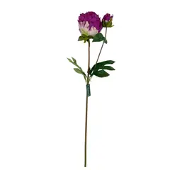 COREL - Peonía Cerrada Fucsia 57cm Artificial - Estilo Natural para Interiores y Vitrinas