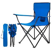 Silla Plegable Playa Exterior Camping Portátil 50x50x80 Cm Colores Azul marino