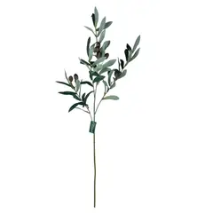 COREL - Rama Artificial de Olivo 74 cm Artificial - Estilo Natural para Interiores y Vitrinas