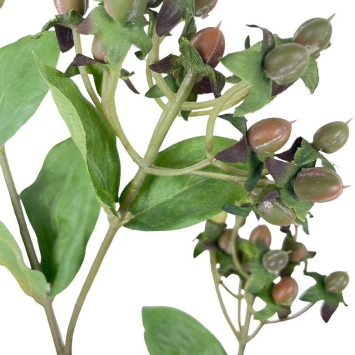 COREL - Rama Artificial Hypericum 84cm Artificial - Estilo Natural para Interiores y Vitrinas