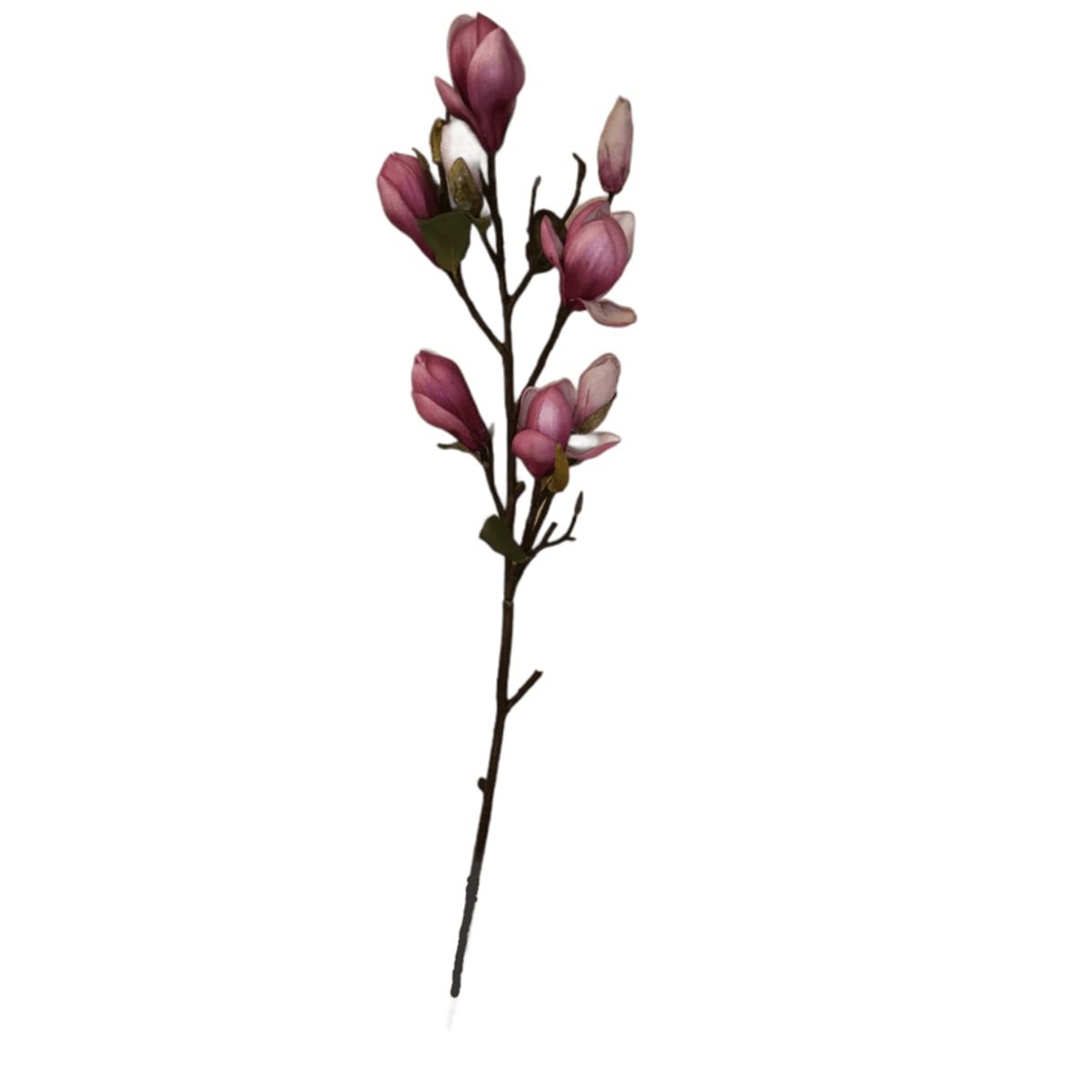 COREL - Rama Artificial Magnolia Fucsia 84cm Artificial - Estilo Natural para Interiores y Vitrinas