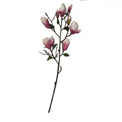 COREL - Rama Artificial Magnolia Rosa 84cm Artificial - Estilo Natural para Interiores y Vitrinas