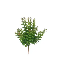 COREL - Ramo Arbusto Money Verde Rojo Artificial - Estilo Natural para Interiores y Vitrinas