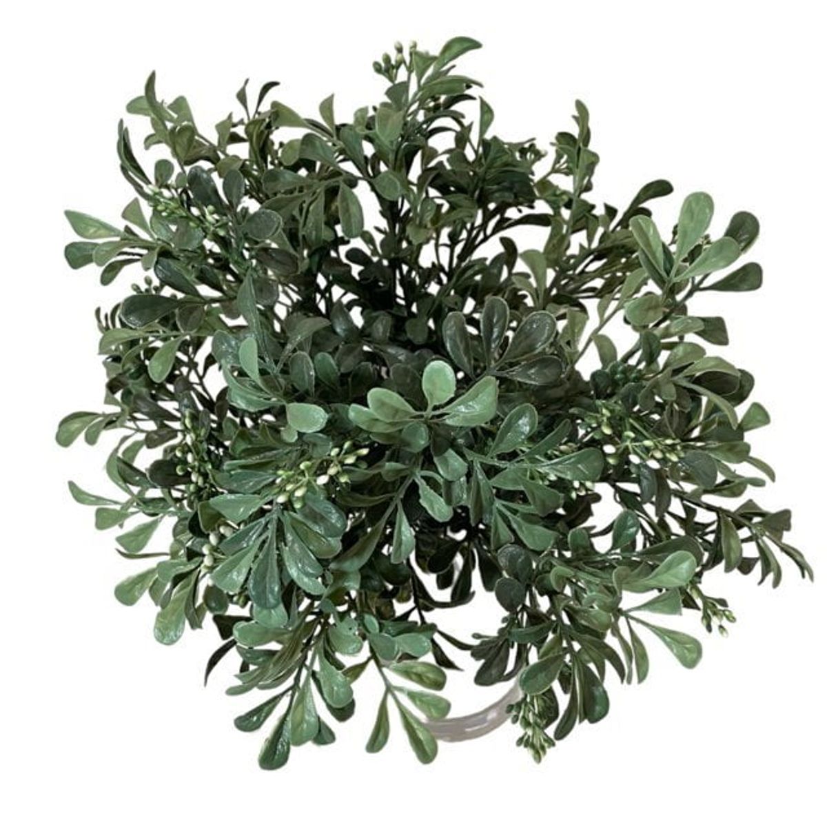 COREL - Ramo Hoja Chica Con Florencia 16cm Artificial - Estilo Natural para Interiores y Vitrinas