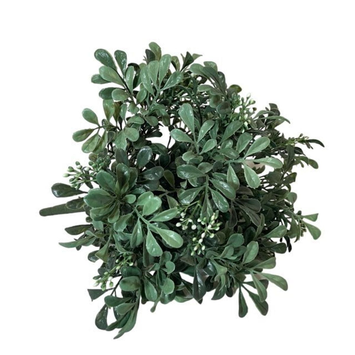 COREL - Ramo Hoja Chica Con Florencia 16cm Artificial - Estilo Natural para Interiores y Vitrinas