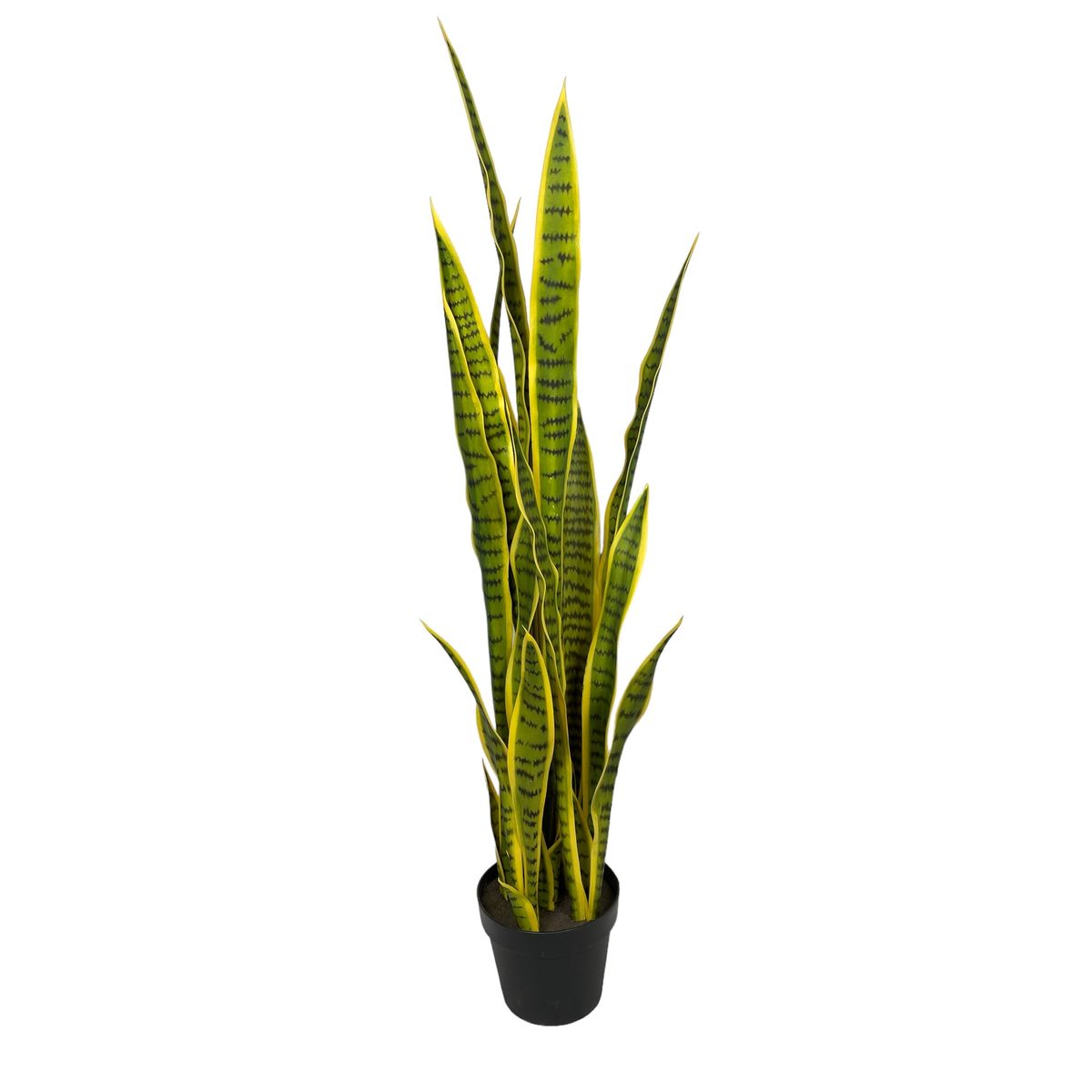 COREL - Sanseviera Amarilla de 112cm Artificial - Estilo Natural para Interiores y Vitrinas