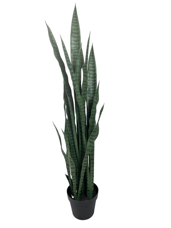 Sanseviera Verde de 112cm Artificial - Estilo Natural para Interiores y Vitrinas