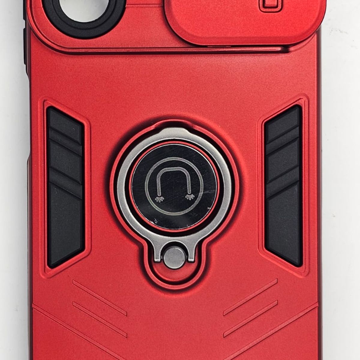 GENERICO - CARCASA PARA SAMSUNG A07 ANILLO CUBRE CAMARA COLOR ROJO