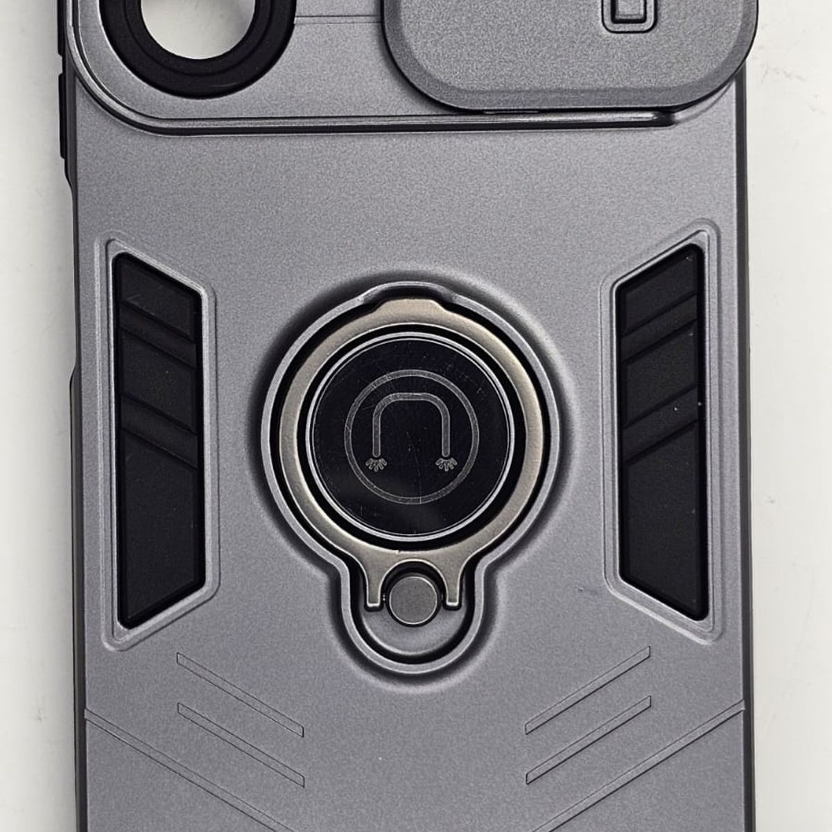 GENERICO - CARCASA PARA SAMSUNG A07 ANILLO CUBRE CAMARA COLOR GRIS
