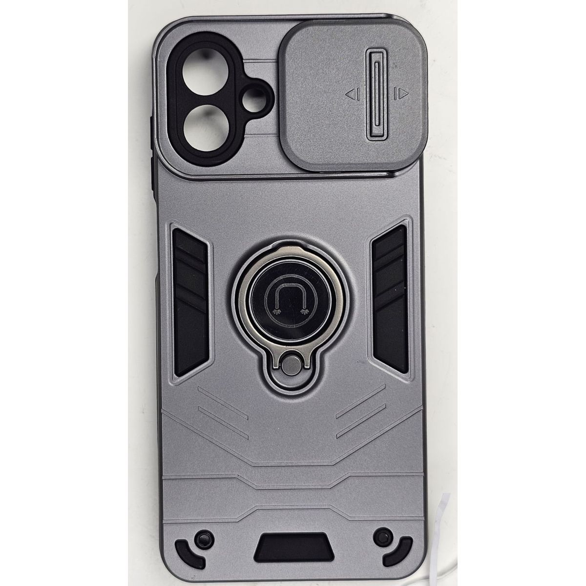 GENERICO - CARCASA PARA SAMSUNG A07 ANILLO CUBRE CAMARA COLOR GRIS