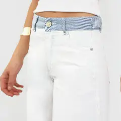 RAINDOOR - Pantalon Pretina Rayas Blanco