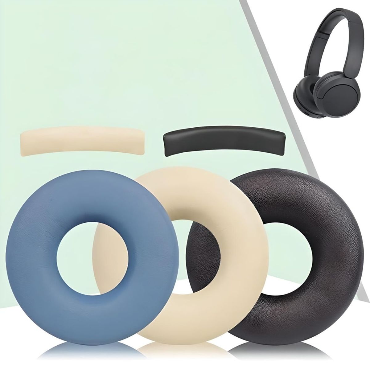 EON - Almohadillas De Repuesto Compatible Sony Wh-Ch500 Gris