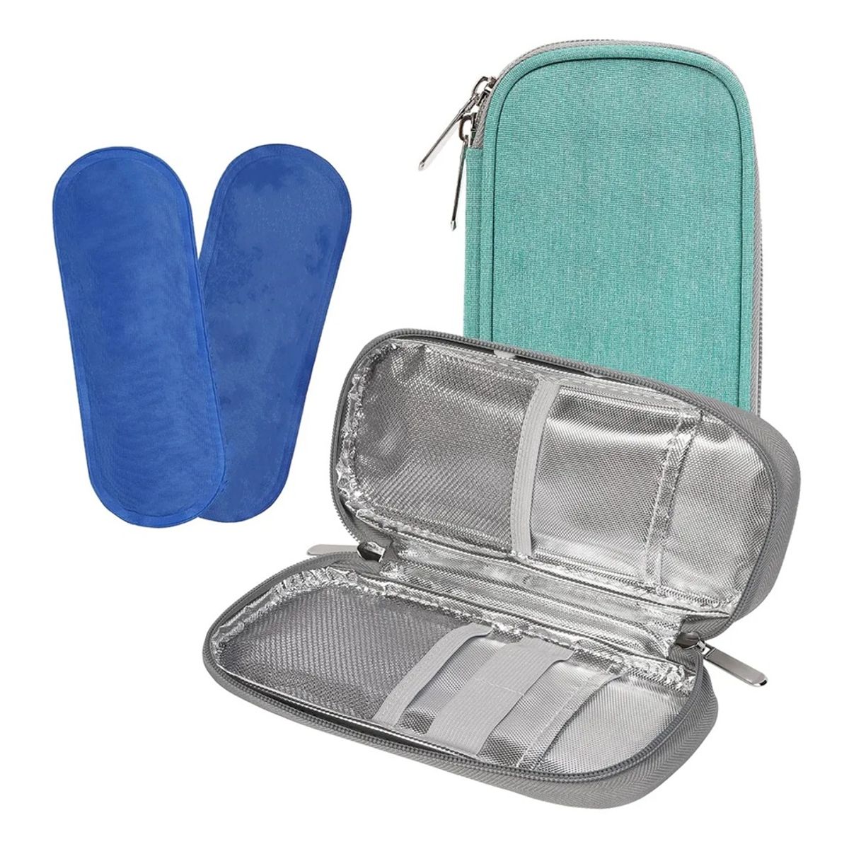 ONEDER - Estuche De Viaje Cooler Bolso Porta Insulina Diabéticos Tela Verde