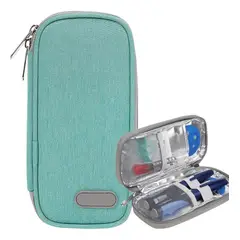ONEDER - Bolso Estuche Cooler Porta Insulina Para Viaje Refrigerante Tela Verde