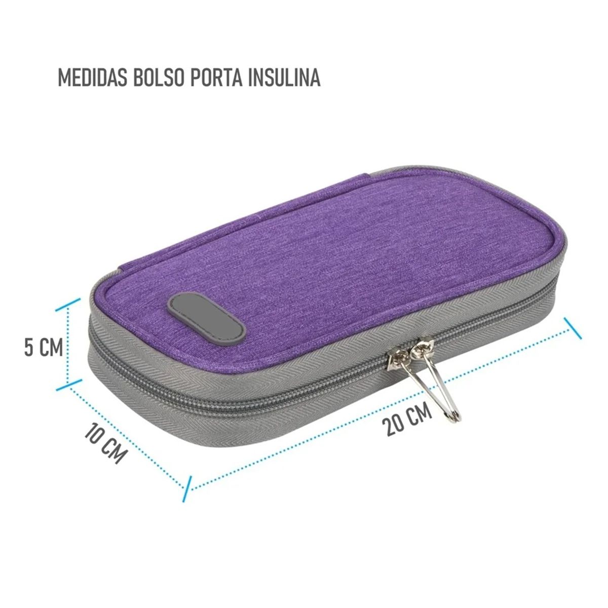 ONEDER - Bolso Estuche Cooler Porta Insulina Para Viaje Refrigerante Oneder Tela Morado