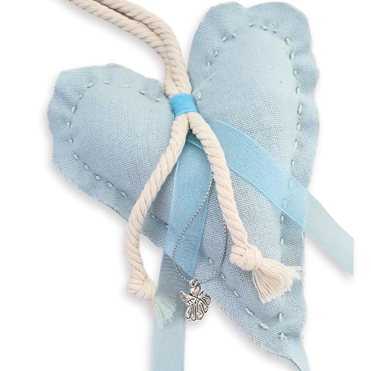 LAFANTINA - CUNERO CORAZÓN MENTA REGALO RELIGIOSO PARA BAUTIZO Y NACIMIENTO BEBÉ