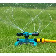 GENERICO - ROCIADOR GIRATORIO AUTOMATICO 360° PARA JARDIN
