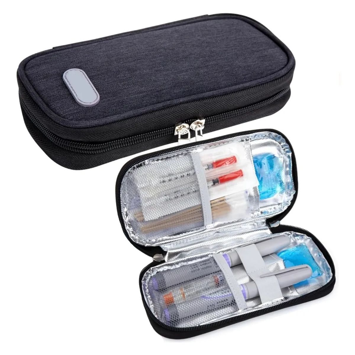 GENERICO - Bolso Estuche De Viaje Cooler Porta Insulina Diabéticos Oneder Tela Negro