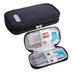 GENERICO - Bolso Estuche De Viaje Cooler Porta Insulina Diabéticos Oneder Tela Negro
