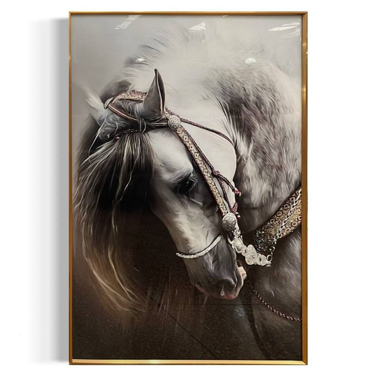 DEKAM DISEÑO - Cuadro de Porcelana Diamantes Cara de Caballo 90x60 cms
