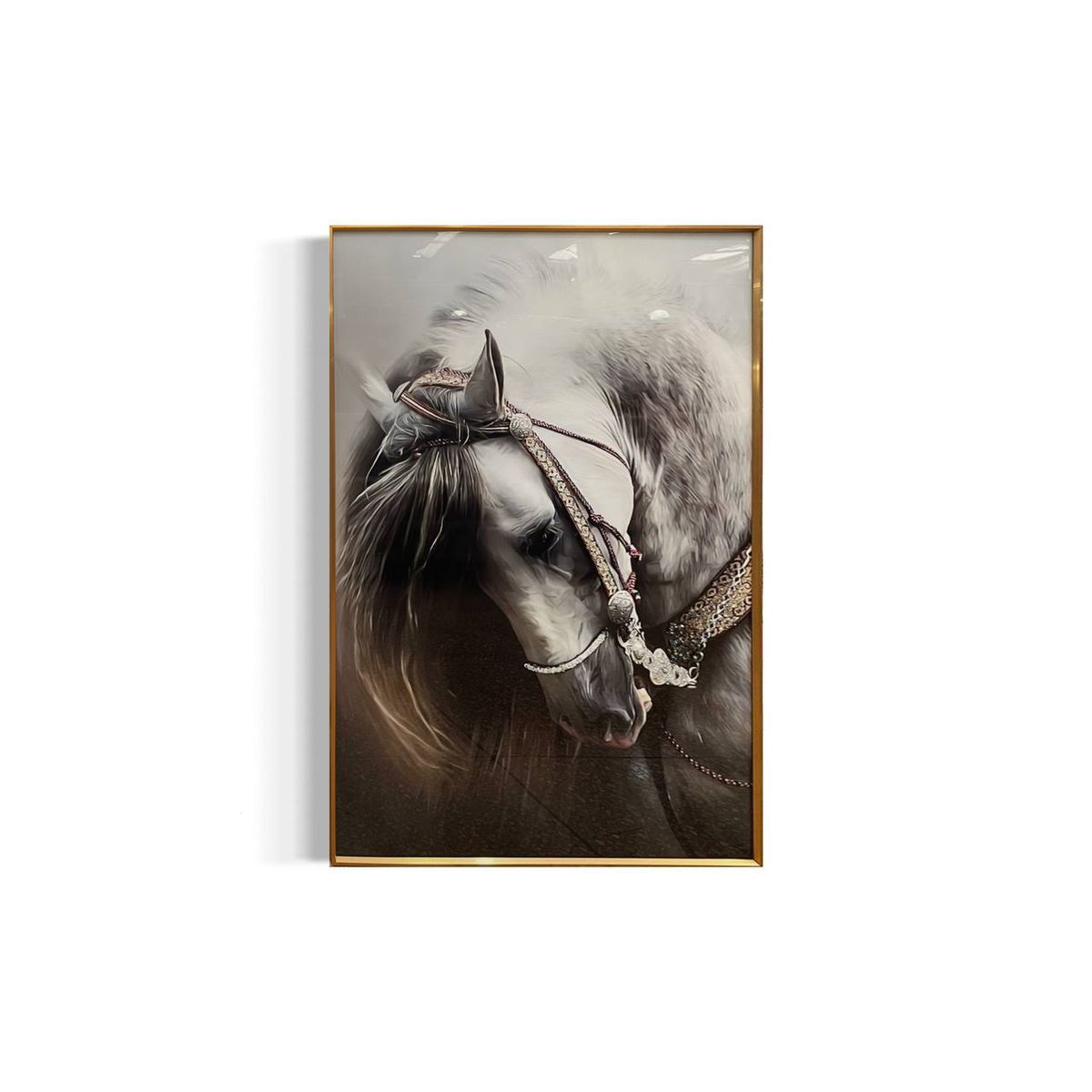 DEKAM DISEÑO - Cuadro de Porcelana Diamantes Cara de Caballo 90x60 cms