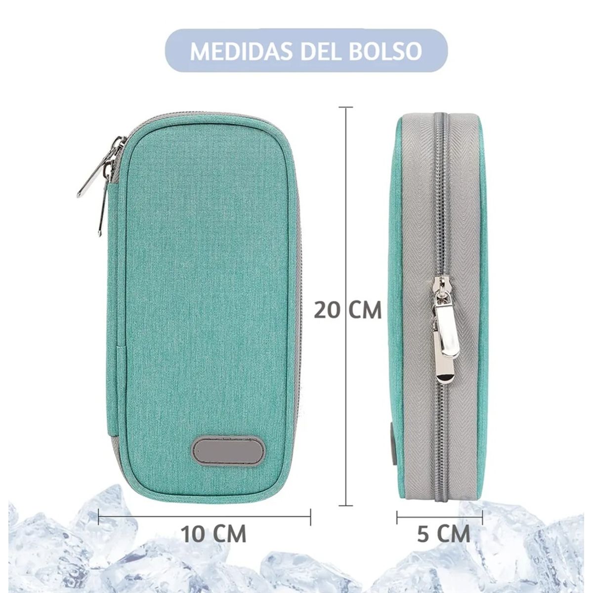 GENERICO - Bolso Estuche De Viaje Cooler Porta Insulina Diabéticos Oneder Tela Verde