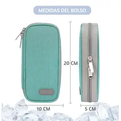 GENERICO - Bolso Estuche De Viaje Cooler Porta Insulina Diabéticos Oneder Tela Verde