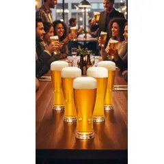 GENERICO - Vaso Acrilico Cervecero Reutilizable 440 Ml Transparente