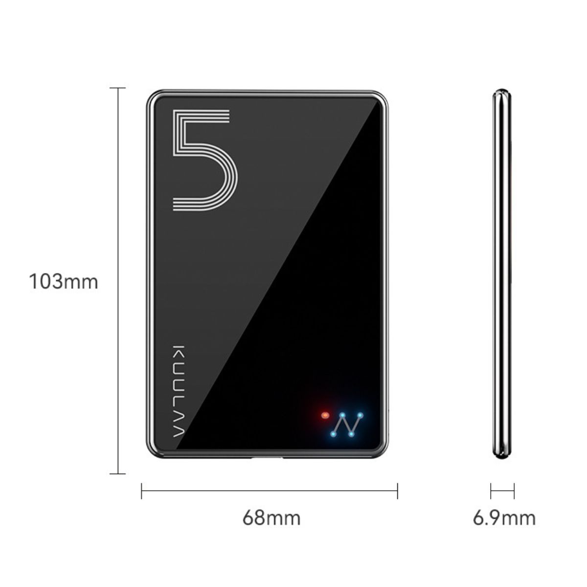KUULAA - Batería Portátil Premium Con Magsafe 5000mah KUULAA - Negro