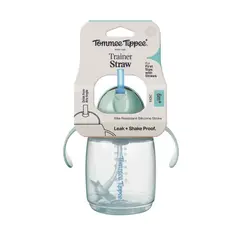 TOMMEE TIPPEE - VASO CON BOMBILLA 260ML TRAINER STRAW 6M+