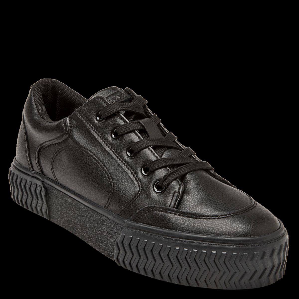 PLUMA - Zapatilla Escolar Unisex Negro Pluma