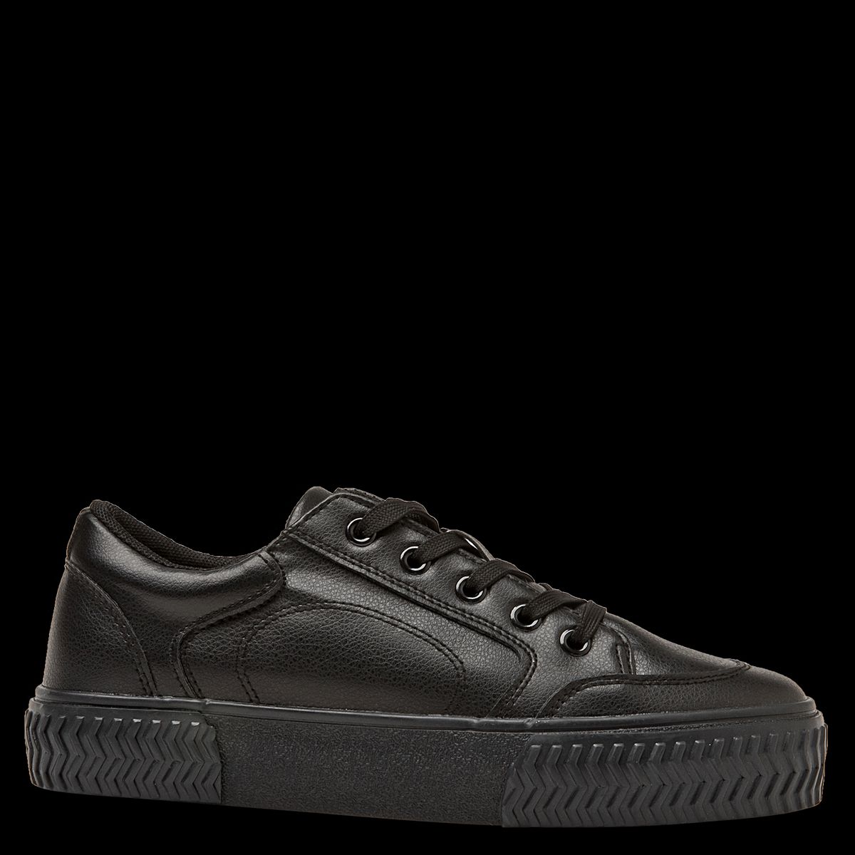 PLUMA - Zapatilla Escolar Unisex Negro Pluma