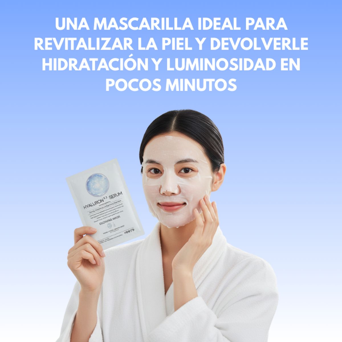 OOTD - Mascarilla Hidratante Iluminador Triple Hyaluron Acid Serum 10 Unidades OOTD