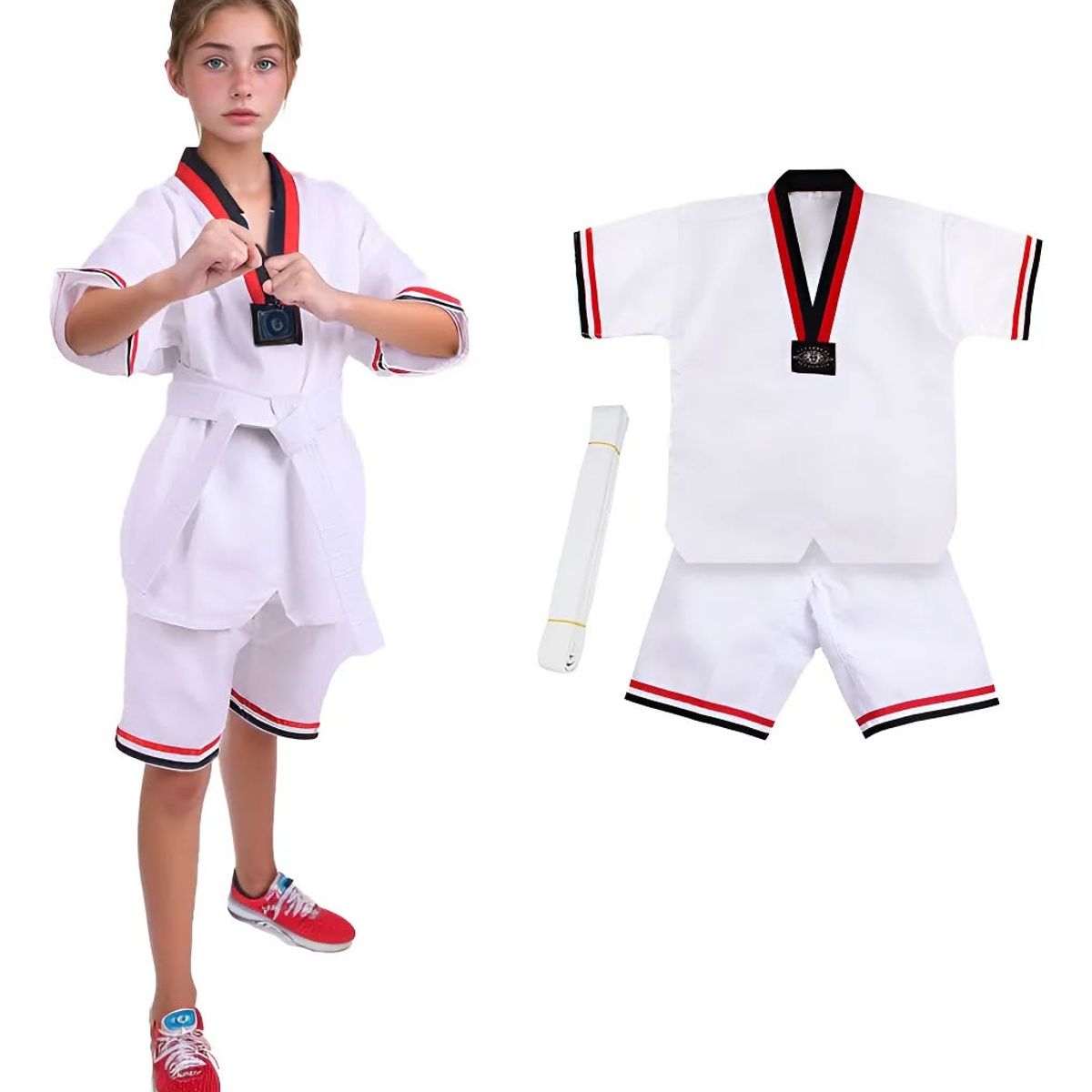 GENERICO - .Set 3 unds traje dobok de taekwondo para niños resistente y cómodo talla 150 ( 9 a 10 años )