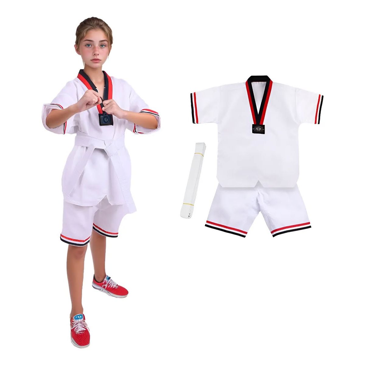 GENERICO - .Set 3 unds traje dobok de taekwondo para niños resistente y cómodo talla 150 ( 9 a 10 años )