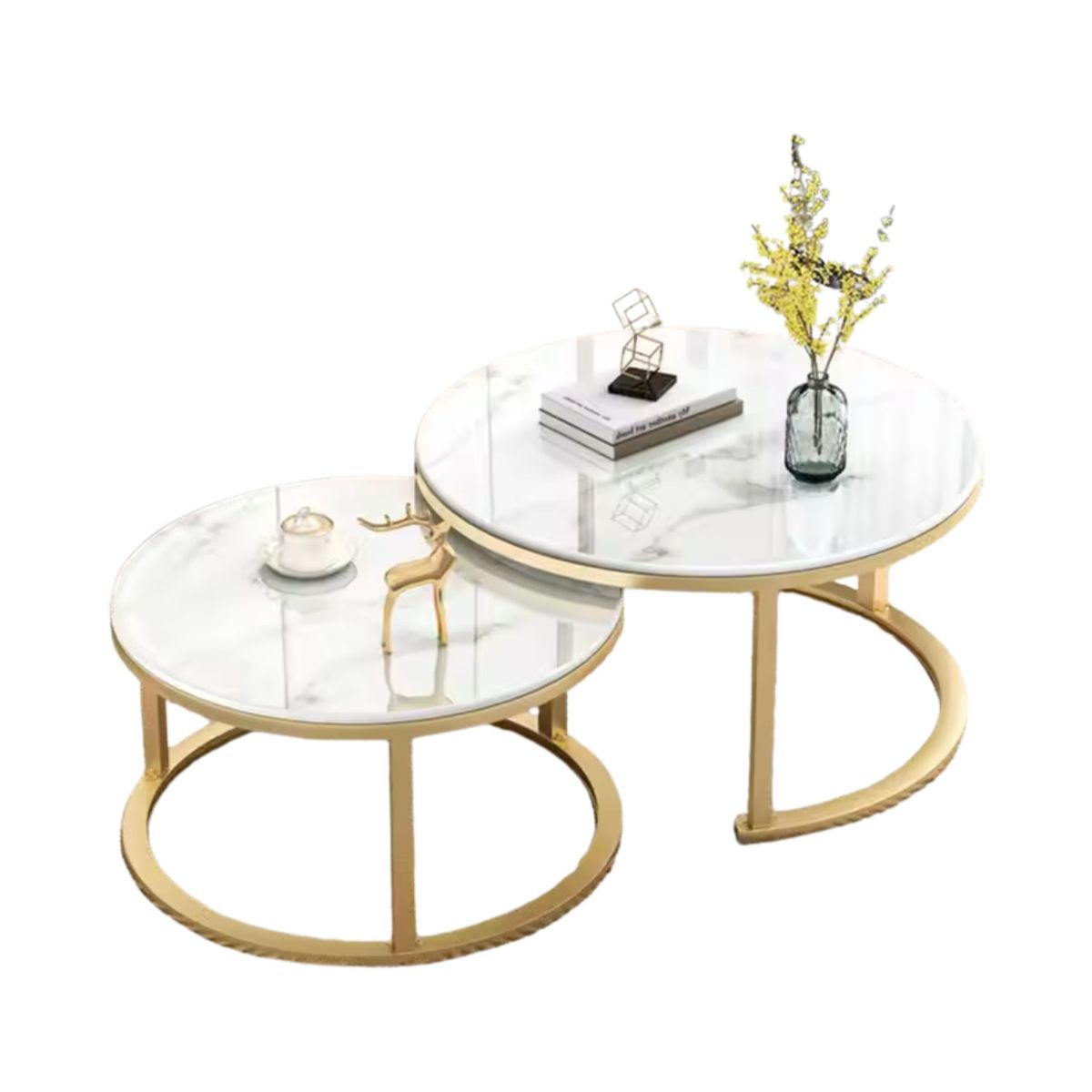 HABITA2 CHILE - MESA DE CENTRO NIDO PIEDRA TIPO MARMOL