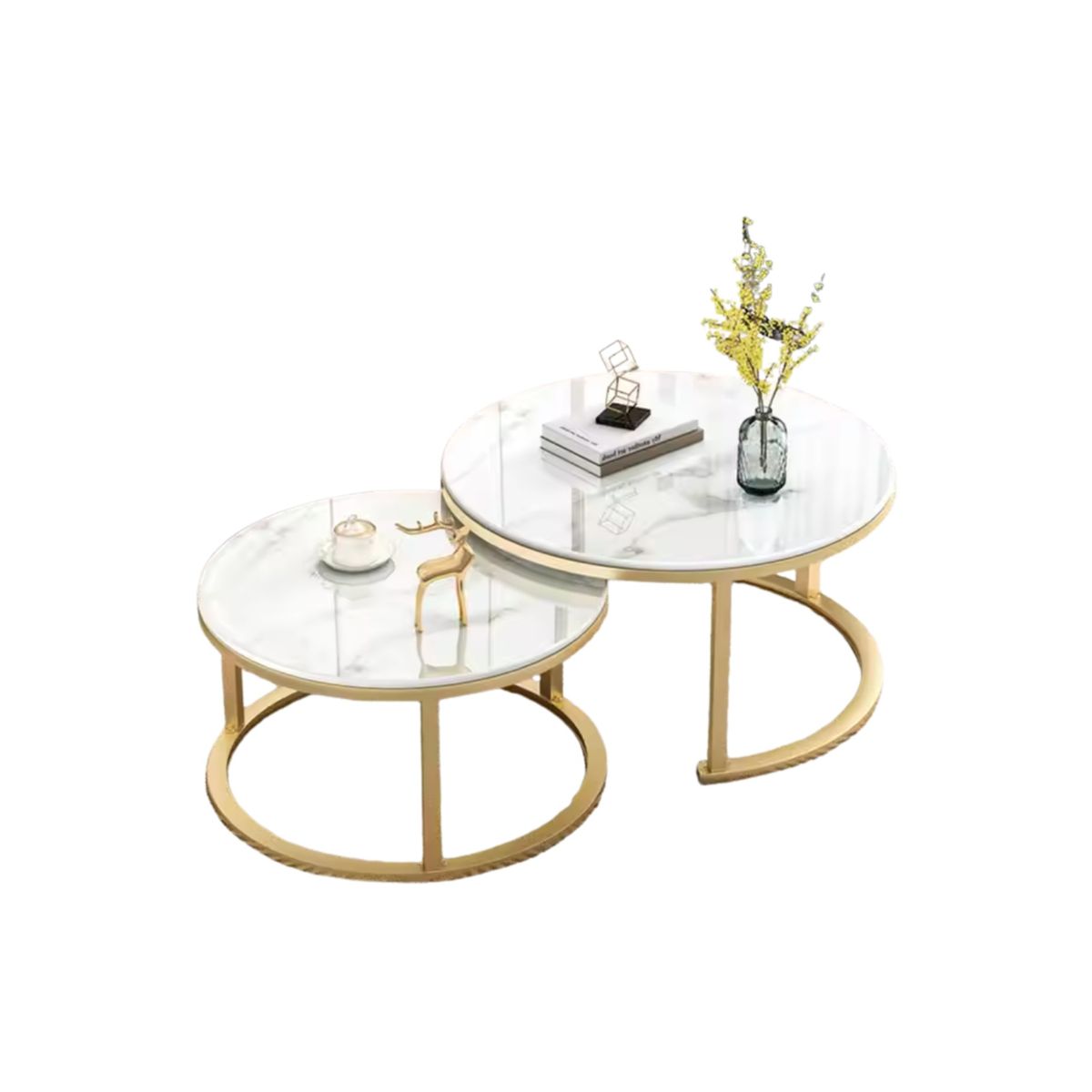 HABITA2 CHILE - MESA DE CENTRO NIDO PIEDRA TIPO MARMOL