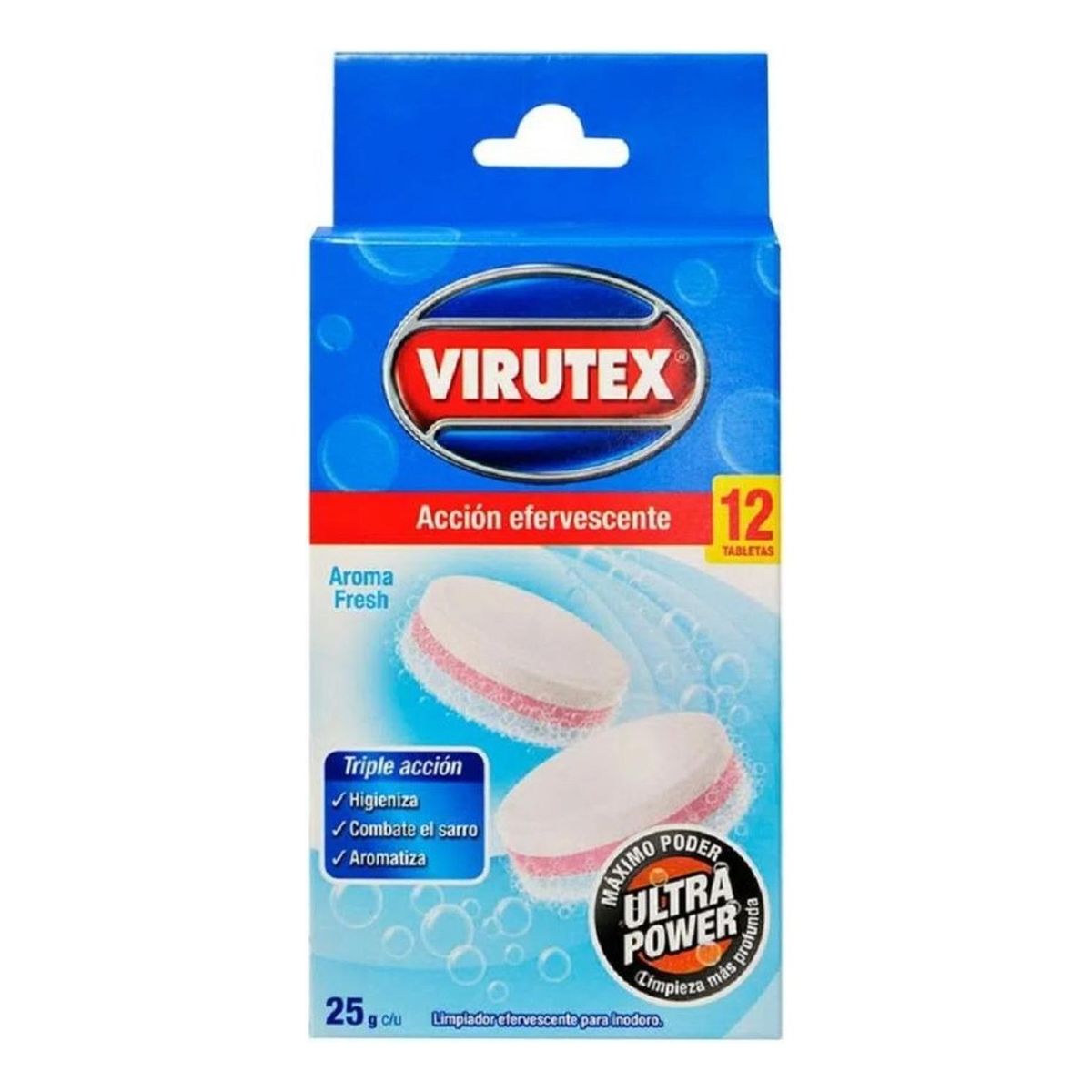 VIRUTEX - Pastillas Inodoro Efervescentes Antisarro Virutex 12tabletas