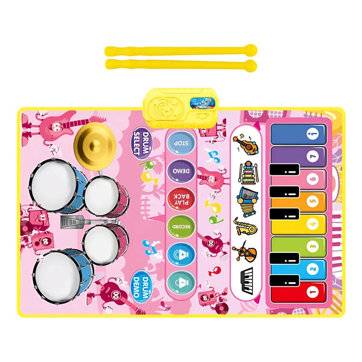 GENERICO - Alfombra Musical Piano Y Tambor Para Niños