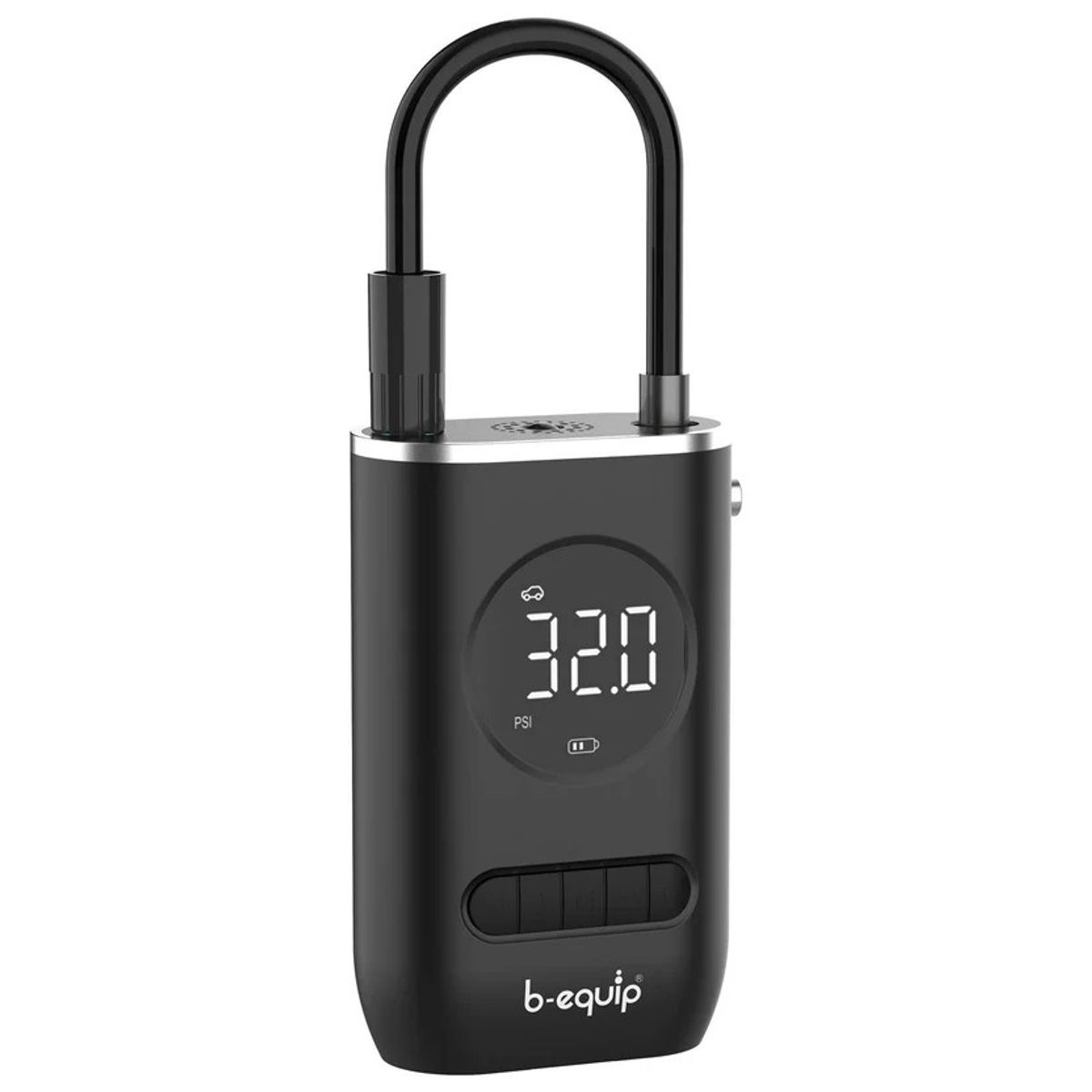 B EQUIP - Compresor Aire Portatil Carro Inflador Llanta Moto Bicicleta Negro