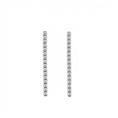 JOYAS MYTOKE - Aros Largos Piedras Plata 925 Italiana Rodinada Elegante