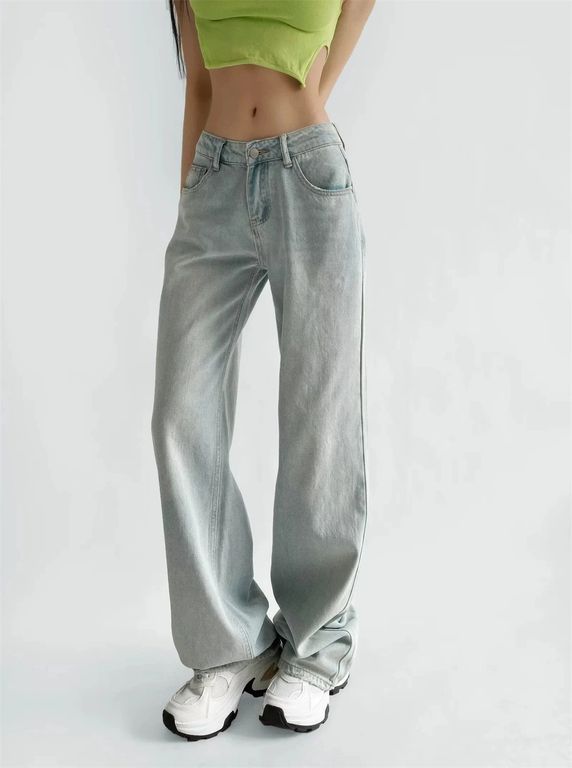Jeans Wide leg Flaviana Azul Azul Claro S